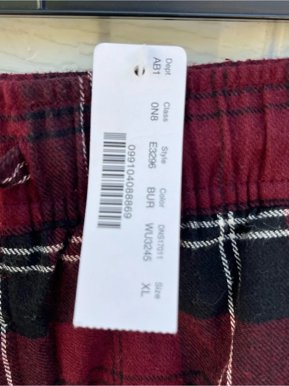 Men's J.Crew Lounge Pajama Pants red Flannel Cotton Plaid XL